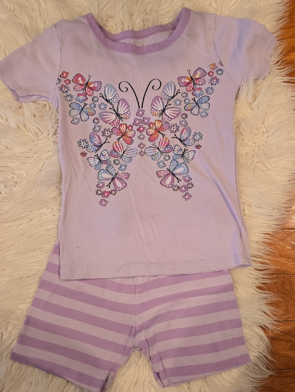 Girls' Lavender Butterfly Short Pajama Set